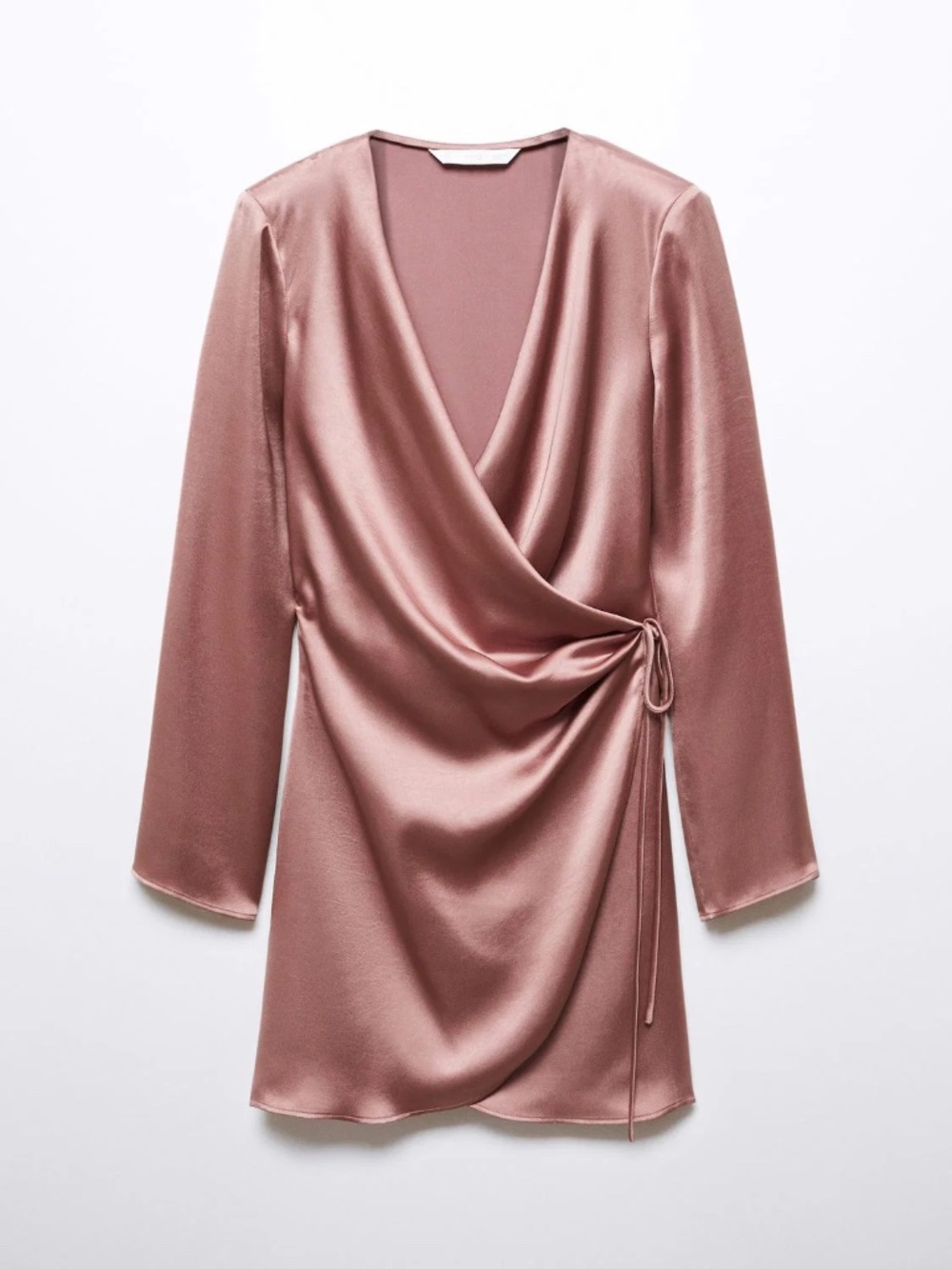 MANGO Wrapped Satin Dress - size 4